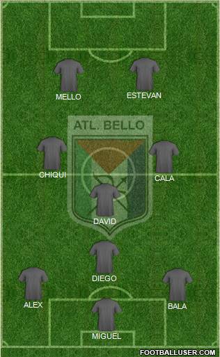 CD Atlético Bello FC Formation 2012