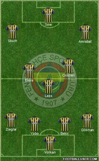 Fenerbahçe SK Formation 2012