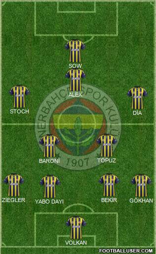 Fenerbahçe SK Formation 2012