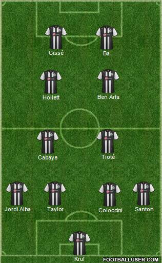 Newcastle United Formation 2012