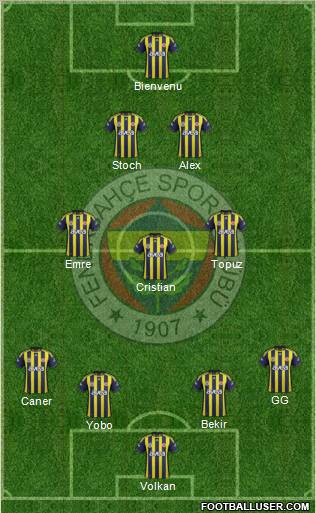 Fenerbahçe SK Formation 2012