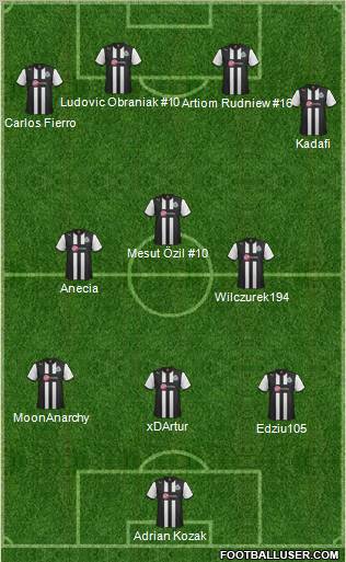 Newcastle United Formation 2012