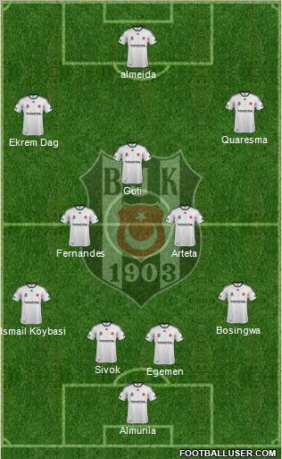 Besiktas JK Formation 2012