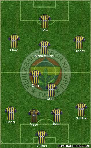 Fenerbahçe SK Formation 2012
