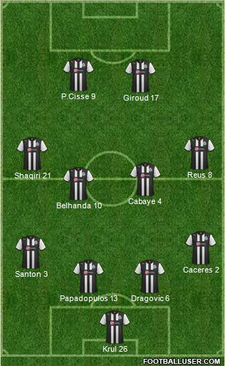 Newcastle United Formation 2012
