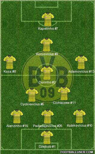 Borussia Dortmund Formation 2012