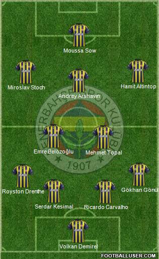 Fenerbahçe SK Formation 2012