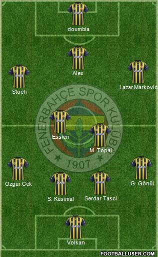 Fenerbahçe SK Formation 2012