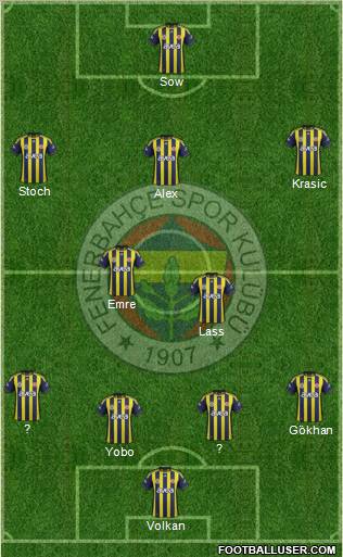 Fenerbahçe SK Formation 2012