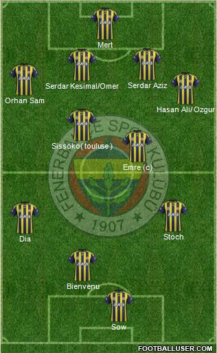 Fenerbahçe SK Formation 2012
