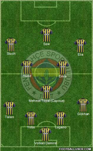 Fenerbahçe SK Formation 2012