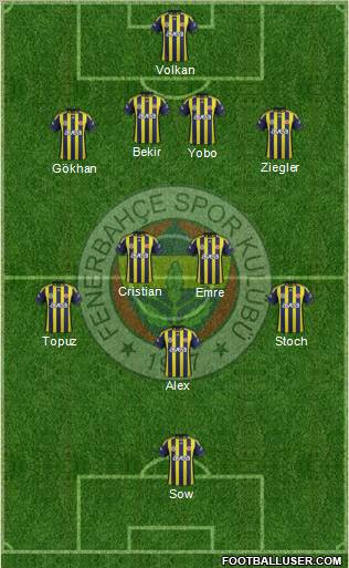 Fenerbahçe SK Formation 2012