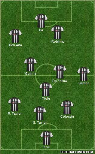 Newcastle United Formation 2012