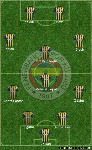 Fenerbahçe SK Formation 2012