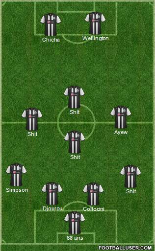 Newcastle United Formation 2012
