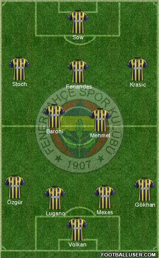 Fenerbahçe SK Formation 2012