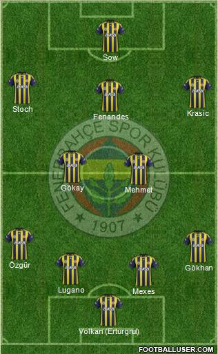 Fenerbahçe SK Formation 2012
