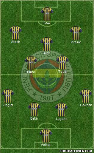 Fenerbahçe SK Formation 2012