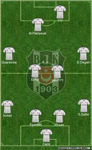 Besiktas JK Formation 2012