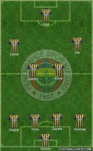 Fenerbahçe SK Formation 2012