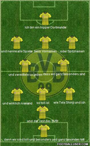 Borussia Dortmund Formation 2012