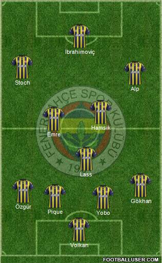 Fenerbahçe SK Formation 2012
