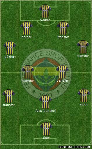 Fenerbahçe SK Formation 2012