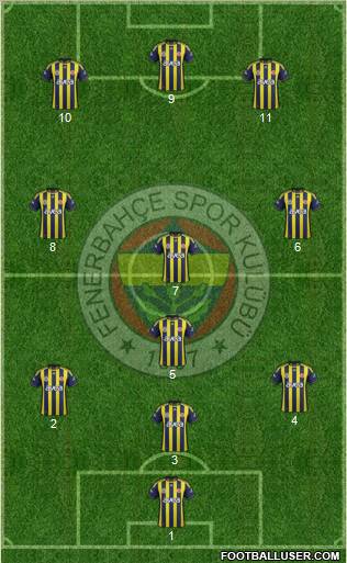 Fenerbahçe SK Formation 2012