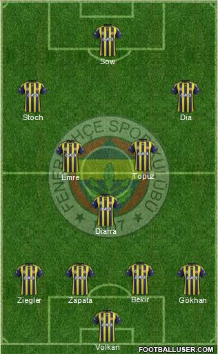 Fenerbahçe SK Formation 2012