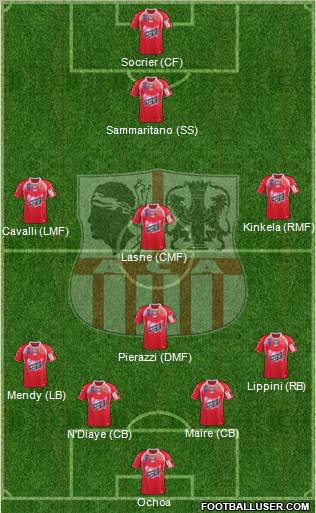 Athletic Club Ajaccien Football Formation 2012