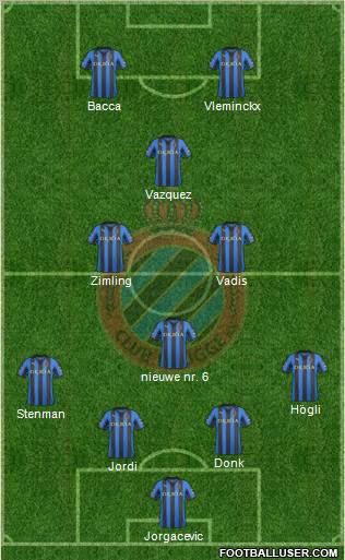 Club Brugge KV Formation 2012