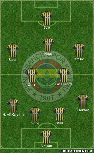 Fenerbahçe SK Formation 2012