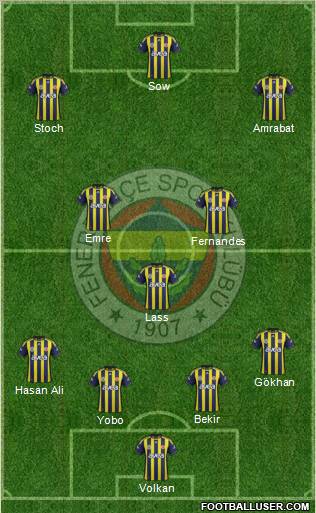 Fenerbahçe SK Formation 2012