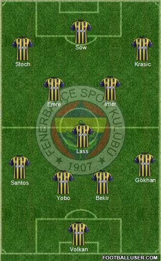 Fenerbahçe SK Formation 2012