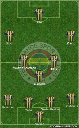 Fenerbahçe SK Formation 2012