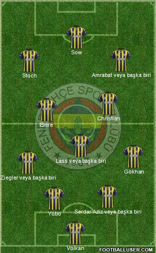 Fenerbahçe SK Formation 2012