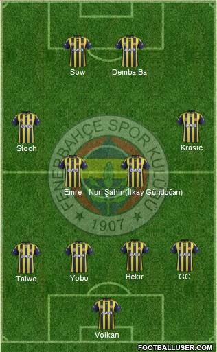 Fenerbahçe SK Formation 2012