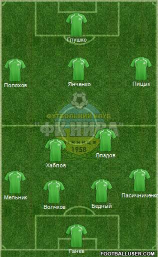 PFC Nyva Vinnytsya Formation 2012