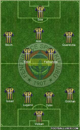 Fenerbahçe SK Formation 2012