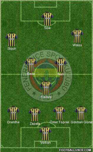 Fenerbahçe SK Formation 2012