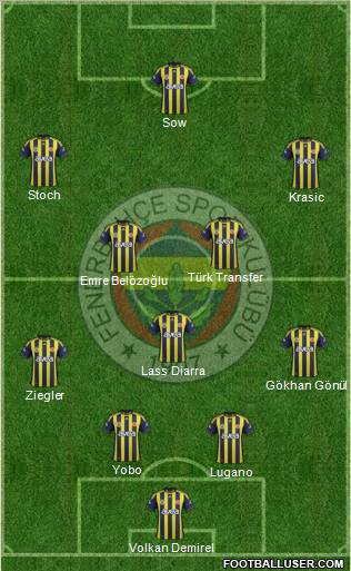 Fenerbahçe SK Formation 2012
