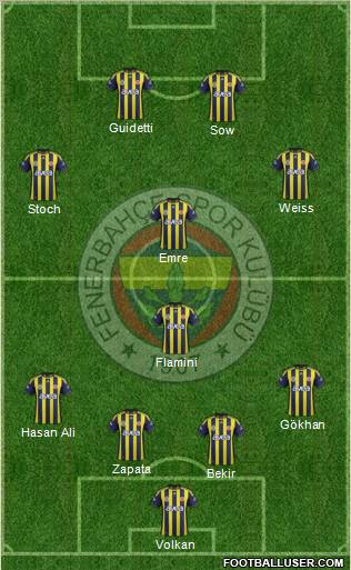 Fenerbahçe SK Formation 2012
