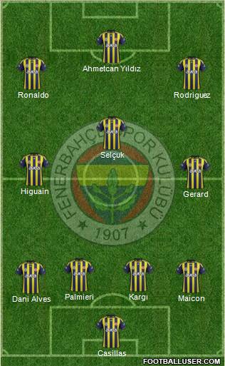 Fenerbahçe SK Formation 2012