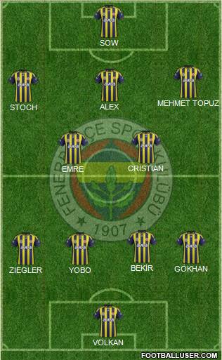 Fenerbahçe SK Formation 2012