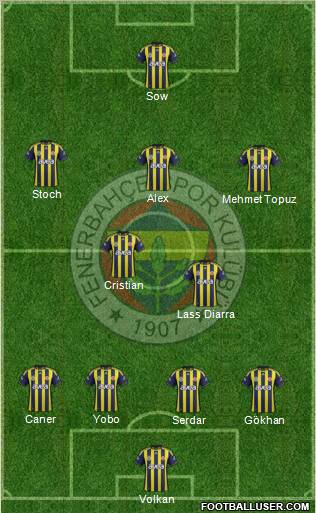 Fenerbahçe SK Formation 2012