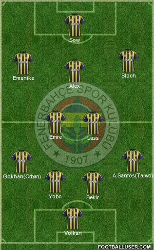 Fenerbahçe SK Formation 2012
