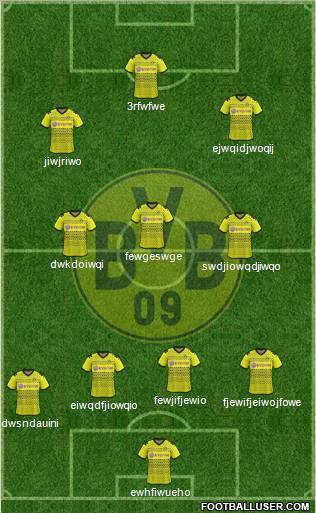 Borussia Dortmund Formation 2012