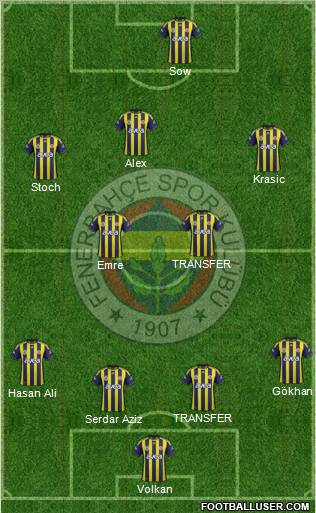 Fenerbahçe SK Formation 2012