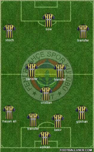 Fenerbahçe SK Formation 2012