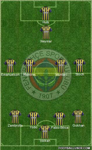 Fenerbahçe SK Formation 2012